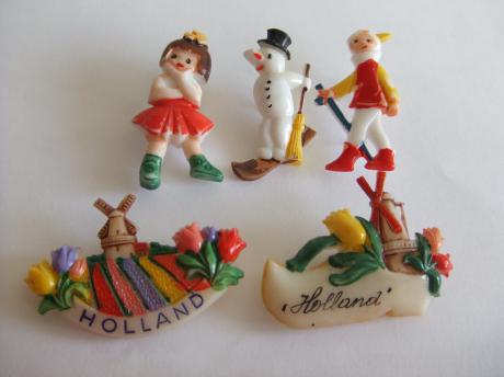 Souvenir Holland speldjes, 5 verschillende